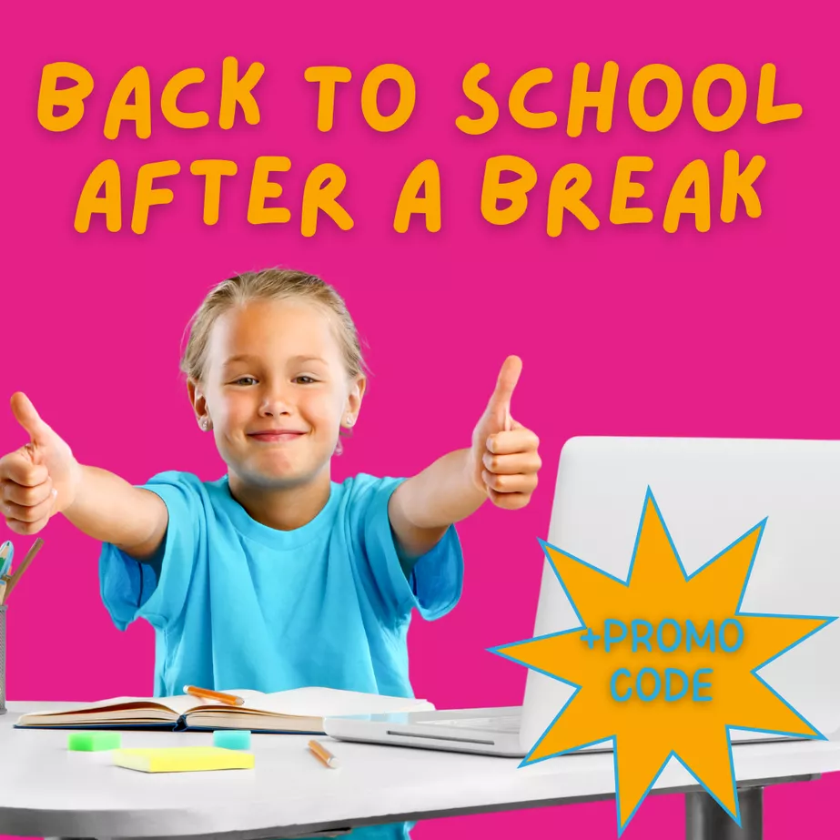 Child excited about returning to school after spring break