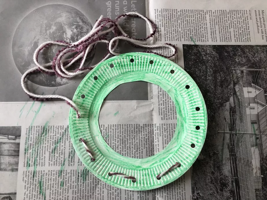 Paper Plate Christmas Wreath