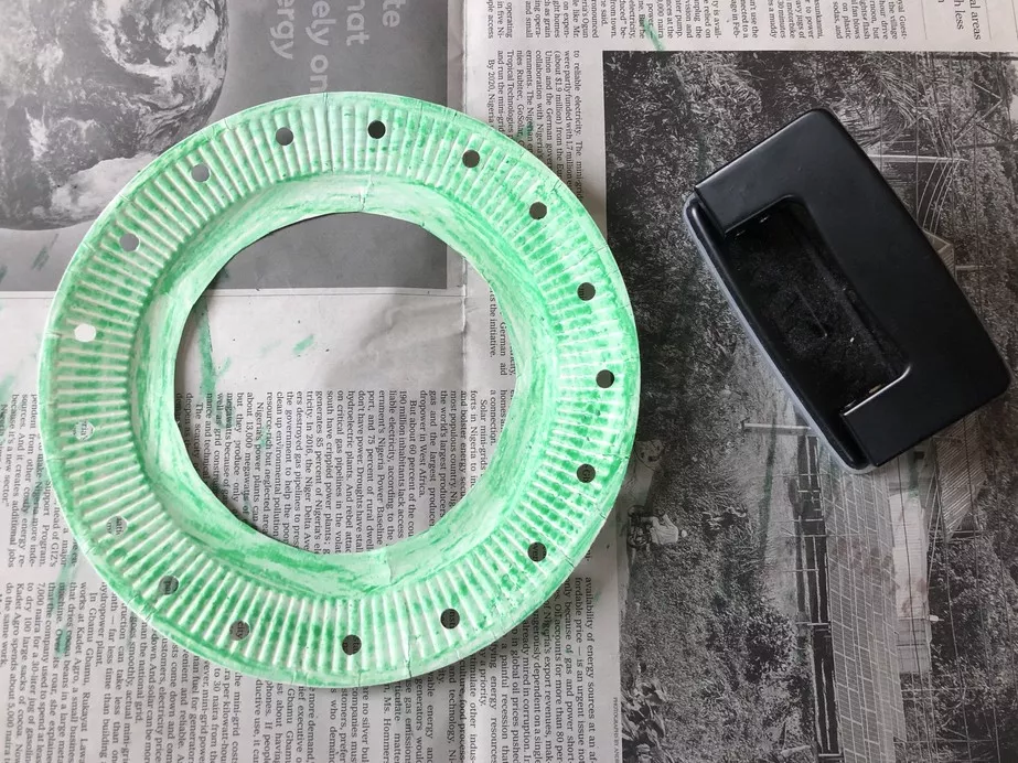 Paper Plate Christmas Wreath